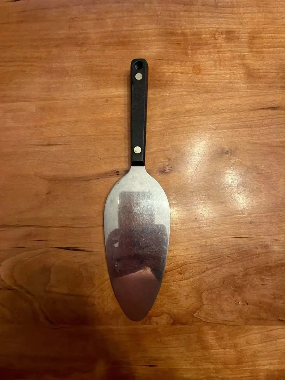 Vintage Flint Stainless USA Cake Server Pie Spatula Black Handle
